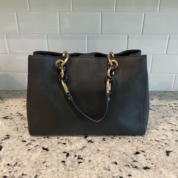 Michael Kors- Cynthia medium black satchel- 30S3TCYS2L - Picture 2 of 11